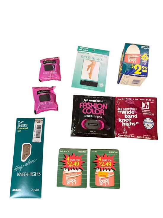 no nonsense Accessories - Vintage Knee High Stockings Lot NOS No Nonsense L'eggs Sears Assorted Colors